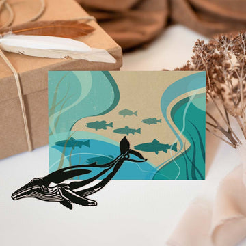 Whale Metal art gift card NZ inspired