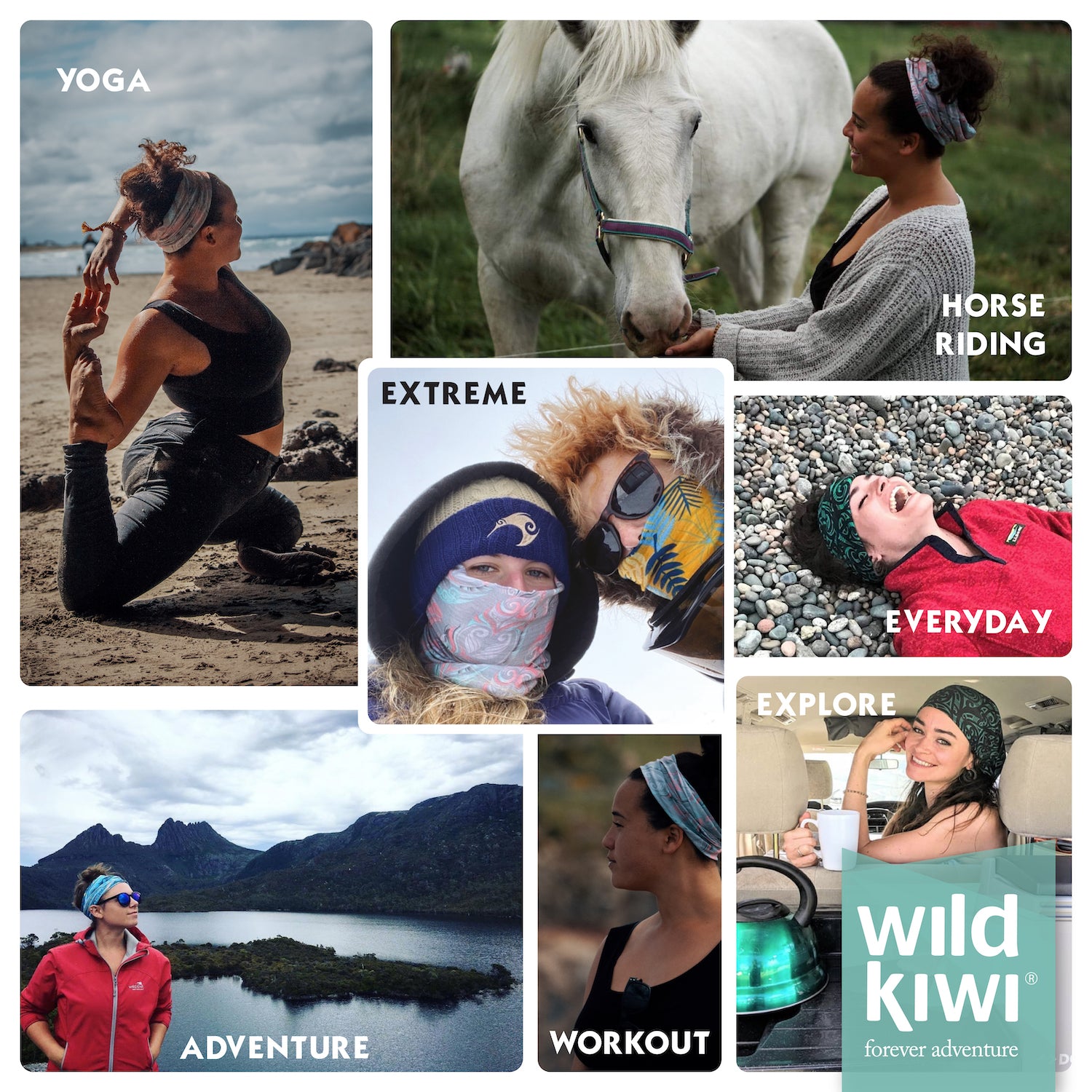 Wild Kiwi Multi Scarf provides sun, dust and wind protection