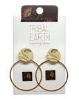 Tribal Earth Earrings with Ear Studs-Pohutukawa-Stainless Steel