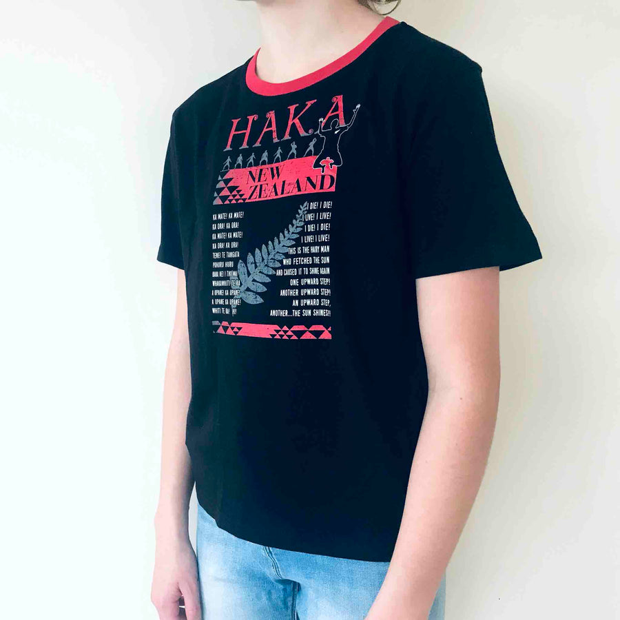 Childrens Maori T Shirt-Haka-100% Cotton