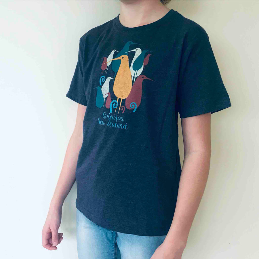 Childrens New Zealand T Shirt-Kiwi-100% Cotton