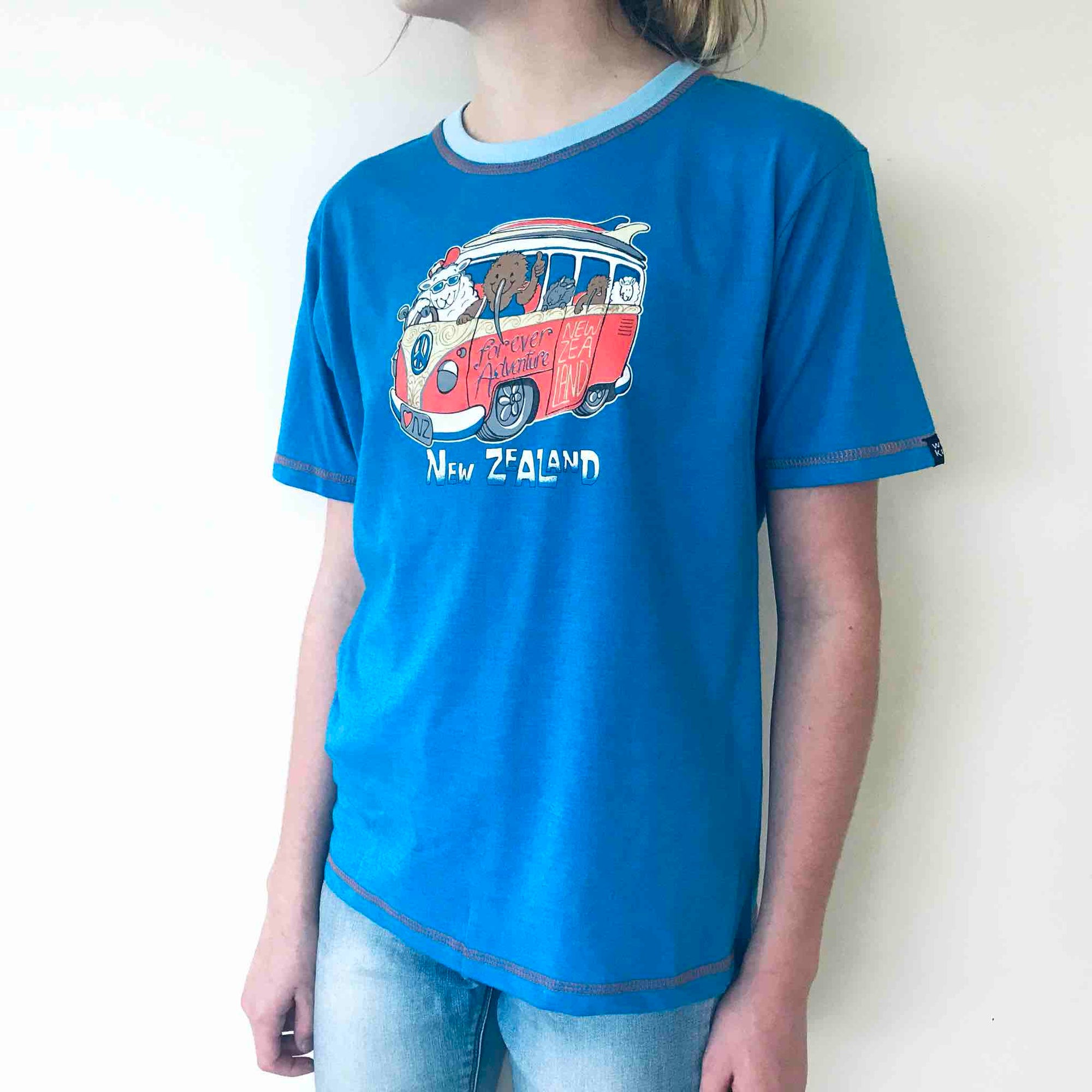 Childrens New Zealand T Shirt-Kombi-100% Cotton