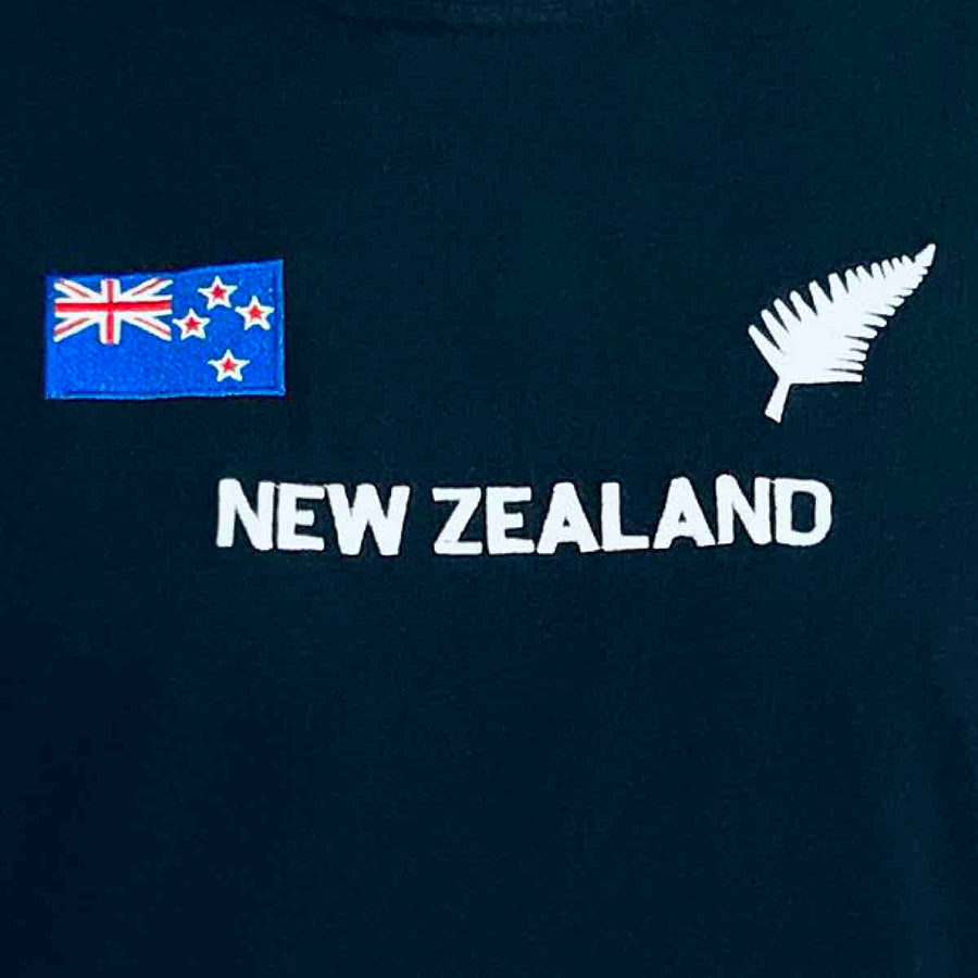 Mens New Zealand T Shirt-New Zealand Flag and Silver Fern-100% Cotton