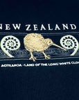 Mens New Zealand T Shirt-Kiwi and Koru-100% Cotton