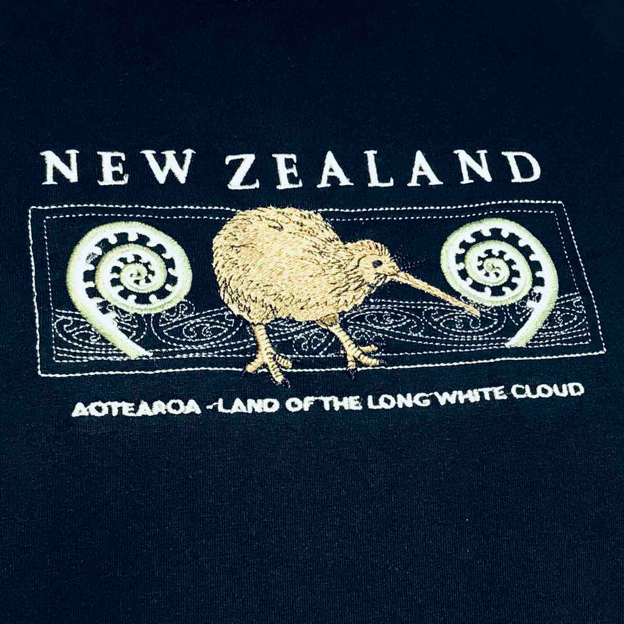 Mens New Zealand T Shirt-Kiwi and Koru-100% Cotton