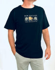 Mens New Zealand T Shirt-Kiwi and Koru-100% Cotton