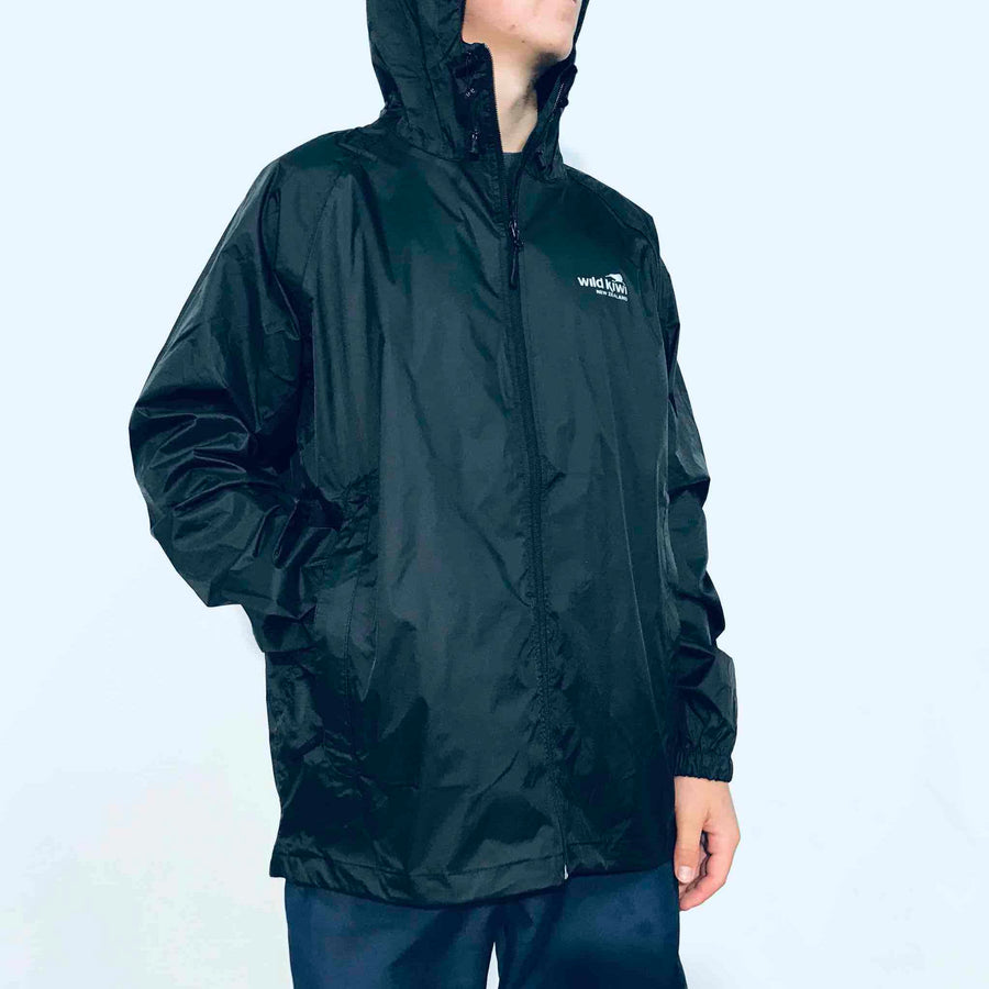 Mens Packable Rain Jacket-Wild Kiwi-Water Resistant and Windproof