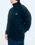 Mens Black Soft Shell Jacket-Wild Kiwi-Water Resistant and Windproof