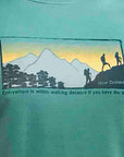 Mens New Zealand T Shirt-Mountain Hiking-100% Cotton