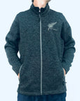 Mens Fleece Jacket-Silver Fern