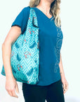 3 pack of reusable packable shopper bags. Fern, Kiwis and Koru designs. wild-kiwi.co.nz