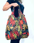 3 pack of reusable packable shopper bags. Fern, Kiwis and Koru designs. wild-kiwi.co.nz