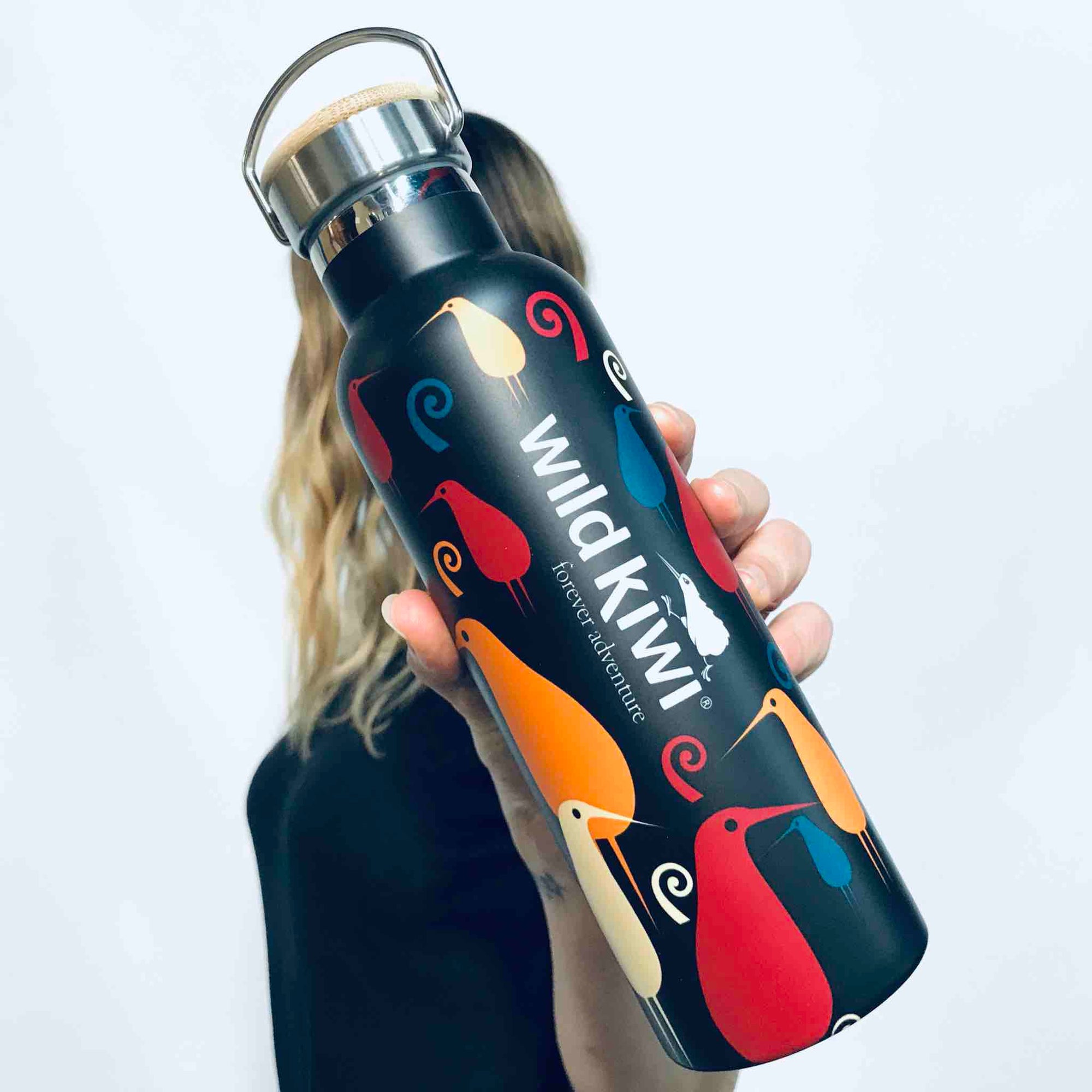 Wild Kiwi Insulated Drink Bottle-Ideal for Hot or Cold Drinks