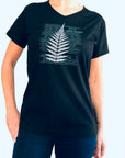 Womens New Zealand T Shirt-Silver Fern-100% Cotton-Wild Kiwi