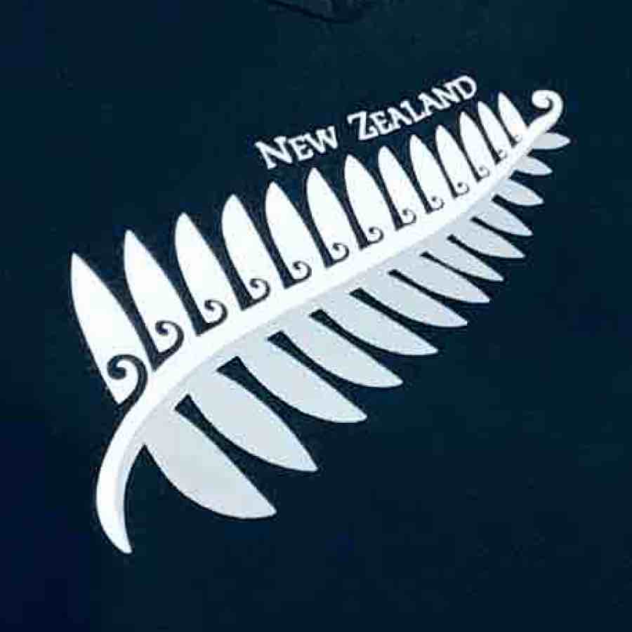 Womens New Zealand T Shirt-Silver Fern-100% Cotton