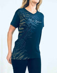 Womens New Zealand T Shirt-Fern Koru-100% Cotton
