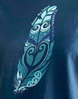 Womens New Zealand T Shirt-Feather-100% Cotton